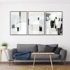 40cmx60cm Soft Spoken 3 Sets Black Frame Canvas Wall Art