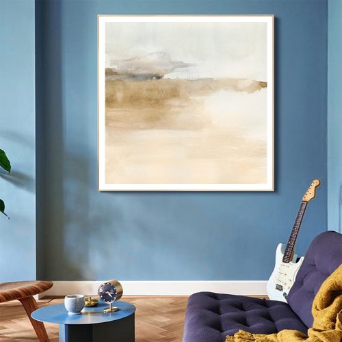 90cmx90cm Atmospheric Edge II Gold Frame Canvas Wall Art