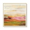 40cmx40cm Blooming Field Gold Frame Canvas Wall Art