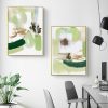 80cmx120cm Abstract Green Mint 2 Sets Gold Frame Canvas Wall Art