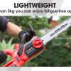 20V 10 Inch Electric Cordless Chainsaw 2Ah Lithium Battery Lightweight Wood Garden Cutter