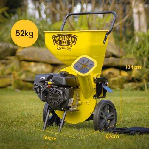 Wood Chipper Petrol Garden Shredder Mulcher with 6.5HP Kohler RH265 Engine