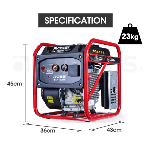 ROSSI 7HP Welder Generator Portable 208CC 4-Stroke Engine-Driven Inverter Stick Weld Welding Machine