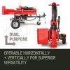 65 Tonne Petrol Hydraulic Wood Horizontal and Vertical Towed Log Splitter with Detachable 4-Way Wedge – HPS800
