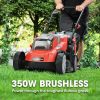 40V Electric Cordless Lawn Mower Kit Battery Powered w/ 2x 2.0Ah Lithium Batteries