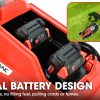 40V Electric Cordless Lawn Mower Kit Battery Powered w/ 2x 2.0Ah Lithium Batteries