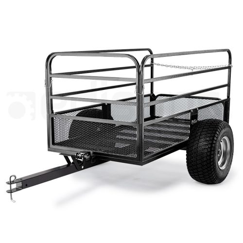 Towed Steel Mesh Dump Cart Garden ATV Mower Trailer Tray 1250lbs