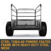 Towed Steel Mesh Dump Cart Garden ATV Mower Trailer Tray 1250lbs