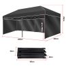 Red Track 3x6m Folding Gazebo Shade Outdoor BLACK Foldable Marquee Pop-Up