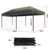 Red Track 3x6m Folding Gazebo Shade Outdoor Black Foldable Marquee Pop-Up