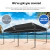 Red Track 3x6m Folding Gazebo Shade Outdoor Black Foldable Marquee Pop-Up