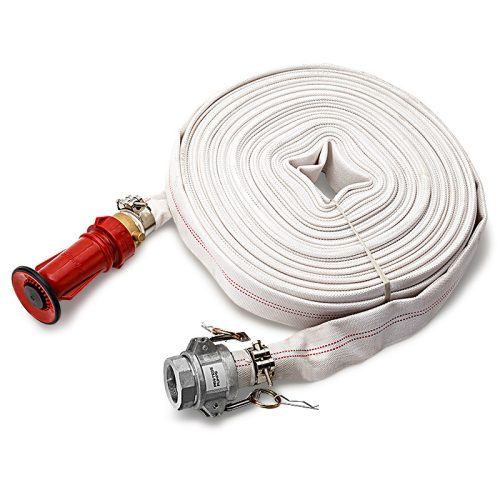 PROTEGE Fire Fighting Hose – 36m 1.5 Lay Flat Canvas Adjustable Nozzle