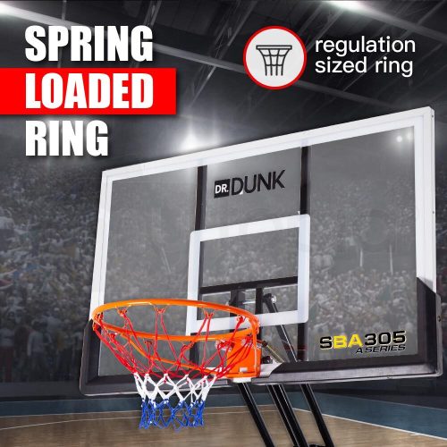 Dr.Dunk 3.05M Portable Basketball Hoop Stand System Height Adjustable Net Ring Rim Slam Backboard