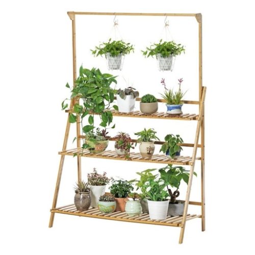 GOMINIMO Bamboo Plant Stand 3 Tier