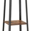 VASAGLE Coat Rack Stand with 3 Shelves Rustic Brown and Black LCR80X