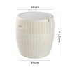 White Outdoor Bar Stool with Storage