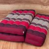 3-Fold Zafu Meditation Cushion Medium Size-RED