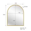 Gold Metal Arch Mirror  – Small 80cm x 100cm