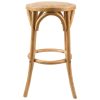 Aster Round Bar Stools Dining Stool Chair Solid Birch Timber Rattan Seat – Oak