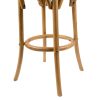 Aster Round Bar Stools Dining Stool Chair Solid Birch Timber Rattan Seat – Oak