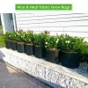 5-Pack 10 Gallons Plant Grow Bag Flower Container Pots with Handles Garden Planter