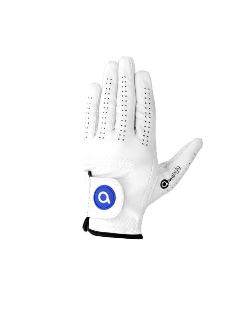 Premium Quality Cabretta Leather Golf Glove for Men – White (L)