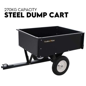 Steel Dump Cart Garden Tipping Trailer