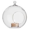 4 x Hanging Clear Glass Ball Tealight Candle Holder  – 10cm Diameter / High – Wedding Globe Decoration Terrarium Succulent Plant Mini Garden Holder De