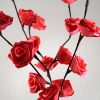 1 Set of 50cm H 20 LED Red Rose Tree Branch Stem Fairy Light Wedding Event Party Function Table Vase Centrepiece Decoration