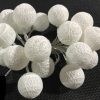 1 Set of 20 LED White 5cm Cotton Ball Battery Powered String Lights Christmas Gift Home Wedding Party Bedroom Decoration Outdoor Indoor Table Centrepi
