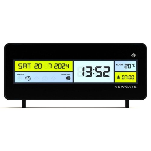 Newgate Futurama Lcd Alarm Clock Black Case Black Lens