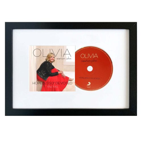 Olivia Newton-John-Hopelessly Devoted – The Hits CD Framed Album Art