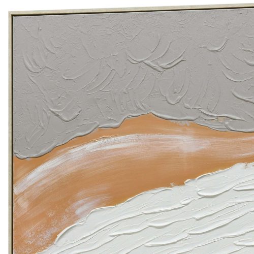 100X100cm Golden Divide Light Wood Framed Hand Painted Canvas Wall Art