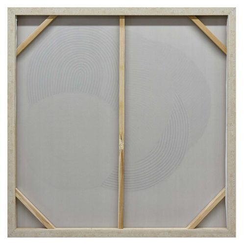 100X100cm Martian Geometrics Light Wood Framed Hand Painted Canvas Wall Art