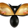 Bee Shape Wall Mounted Black Gold Candle Holders – Set of 3
