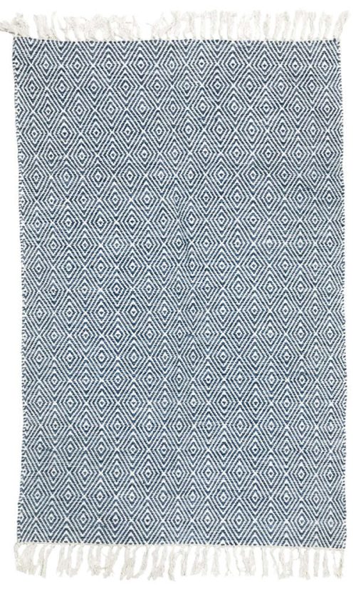 Blue/white kilim rug 90×150 cm