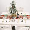 Christmas Table Runner thickened knitted Dining Tablecloth Xmas Party Decor(Tree)
