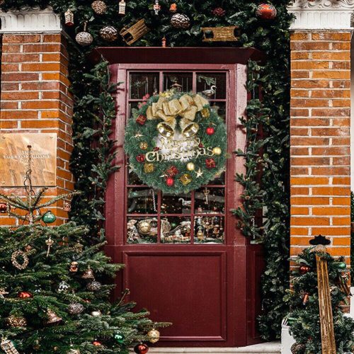 Christmas Wreath Door Garland Decoration Front Door Hanging Flowers Tree Decor(H1-3)