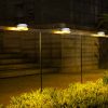 2PCS Monocrystalline solar panel LED Wall Lights for Fence Garden(White)
