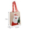 2Pcs Set Christmas Gift Bags Sackcloth Festive Cartoon hand gift bags