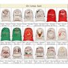 Large Christmas XMAS Hessian Santa Sack Stocking Bag Reindeer Children Gifts Bag, Cream – Overnight Special Delivery