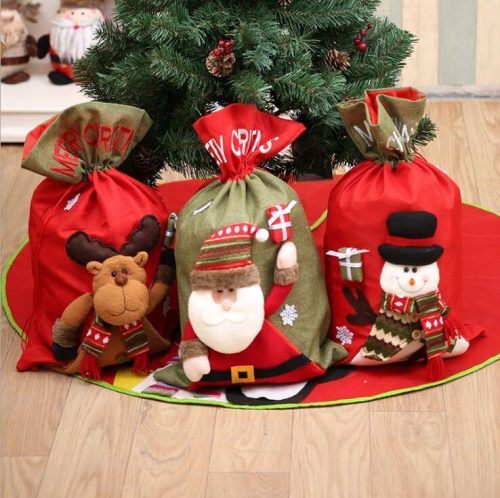 New Christmas Large Jumbo Felt Santa Sack Children Xmas Gifts Candy Stocking Bag, Reindeer (56x35cm)