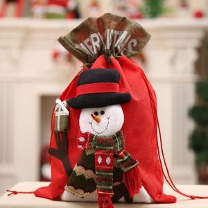 New Christmas Large Jumbo Felt Santa Sack Children Xmas Gifts Candy Stocking Bag, Snowman (56x35cm)