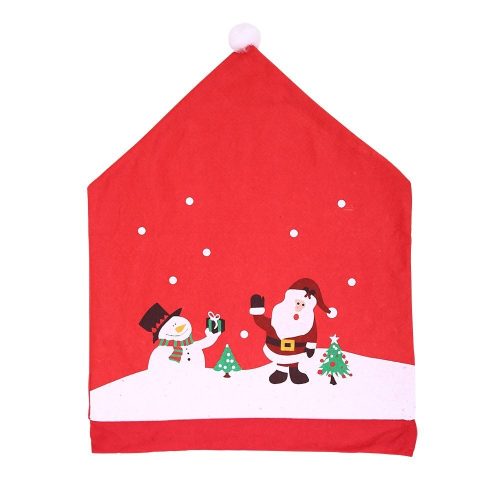 6-10x Christmas Santa Hat Chair Covers Table Cloth Dinner Home Décor Ornaments, 6PCS Chair Covers