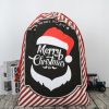 Large Christmas XMAS Hessian Santa Sack Stocking Bag Reindeer Children Gifts Bag, Red – Smile Santa