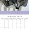 Kisses 2024 Square Wall Calendar Pets Animals 16 Months Premium Planner New Year