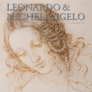 Leonardo & Michelangelo - 2024 Square Wall Calendar 16 Months Arts Planner Gift