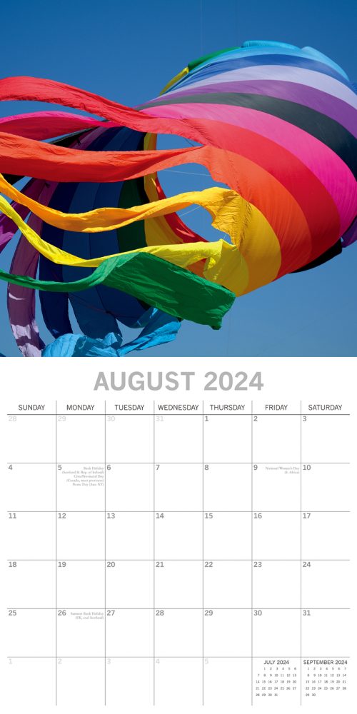 Rainbows 2024 Square Wall Calendar 16 Month Arts Planner Christmas New Year Gift