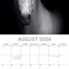 Horse Portraits – 2024 Square Wall Calendar 16 Months Black & White Planner Gift