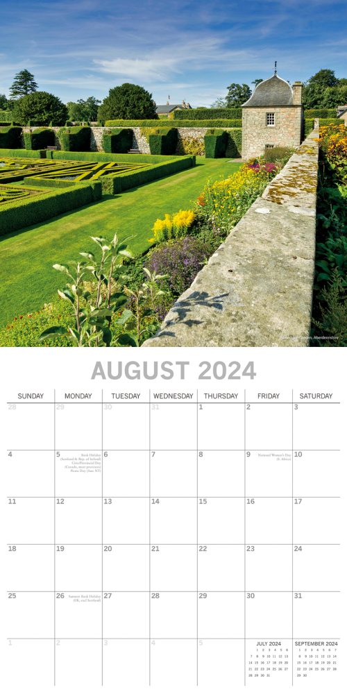 Beautiful Gardens 2024 Square Wall Calendar 16Month Floral Planner New Year Gift